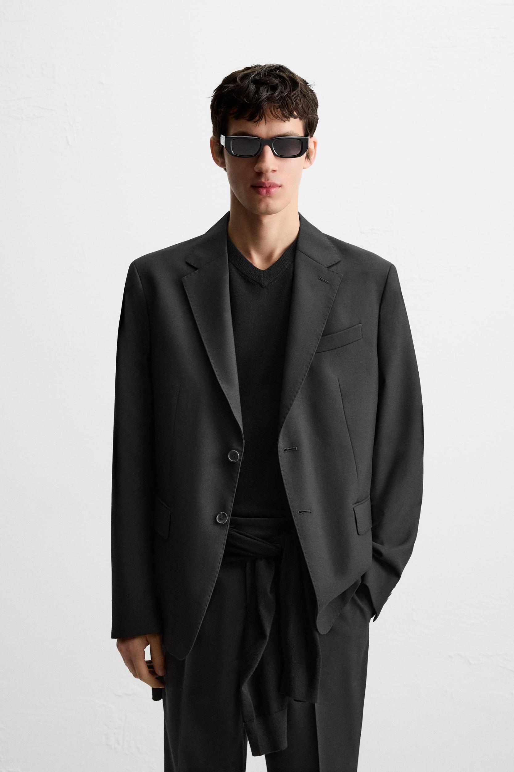 100% WOOL SUIT BLAZER Product Image