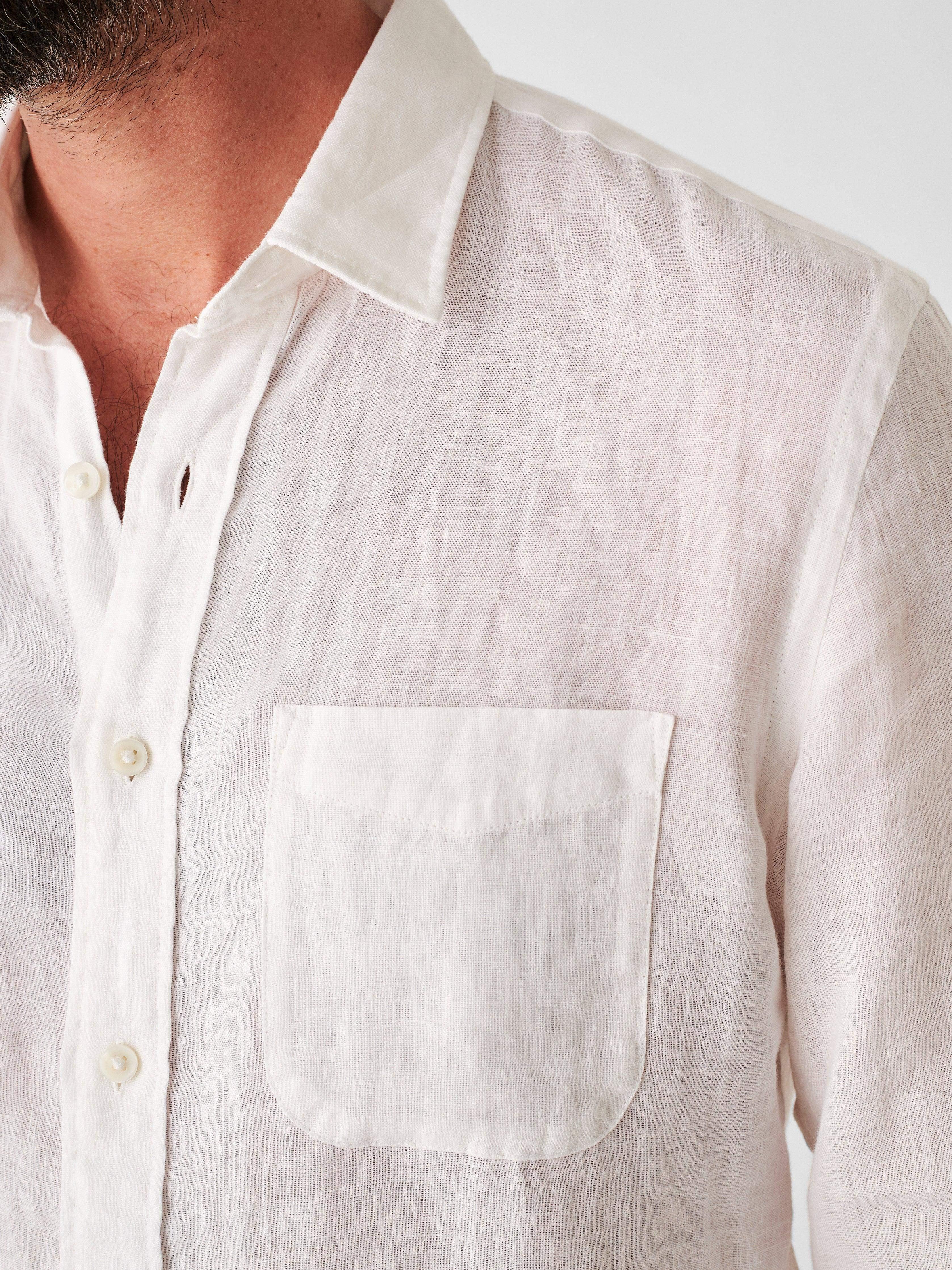 Laguna Linen Shirt - White Male Product Image