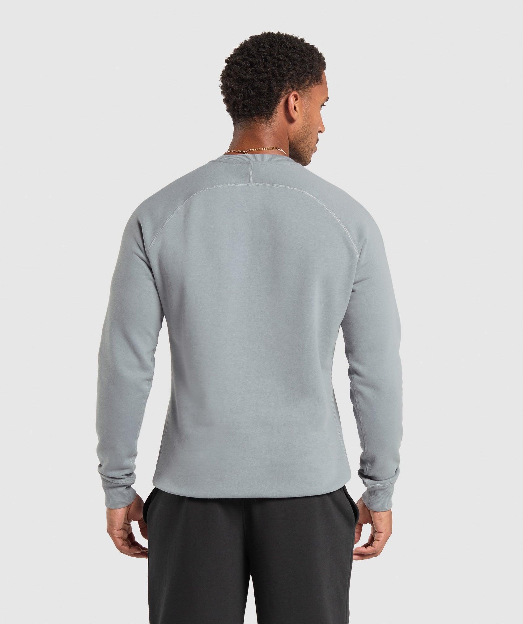 Gymshark Crest Crew - Denim Grey Male Product Image