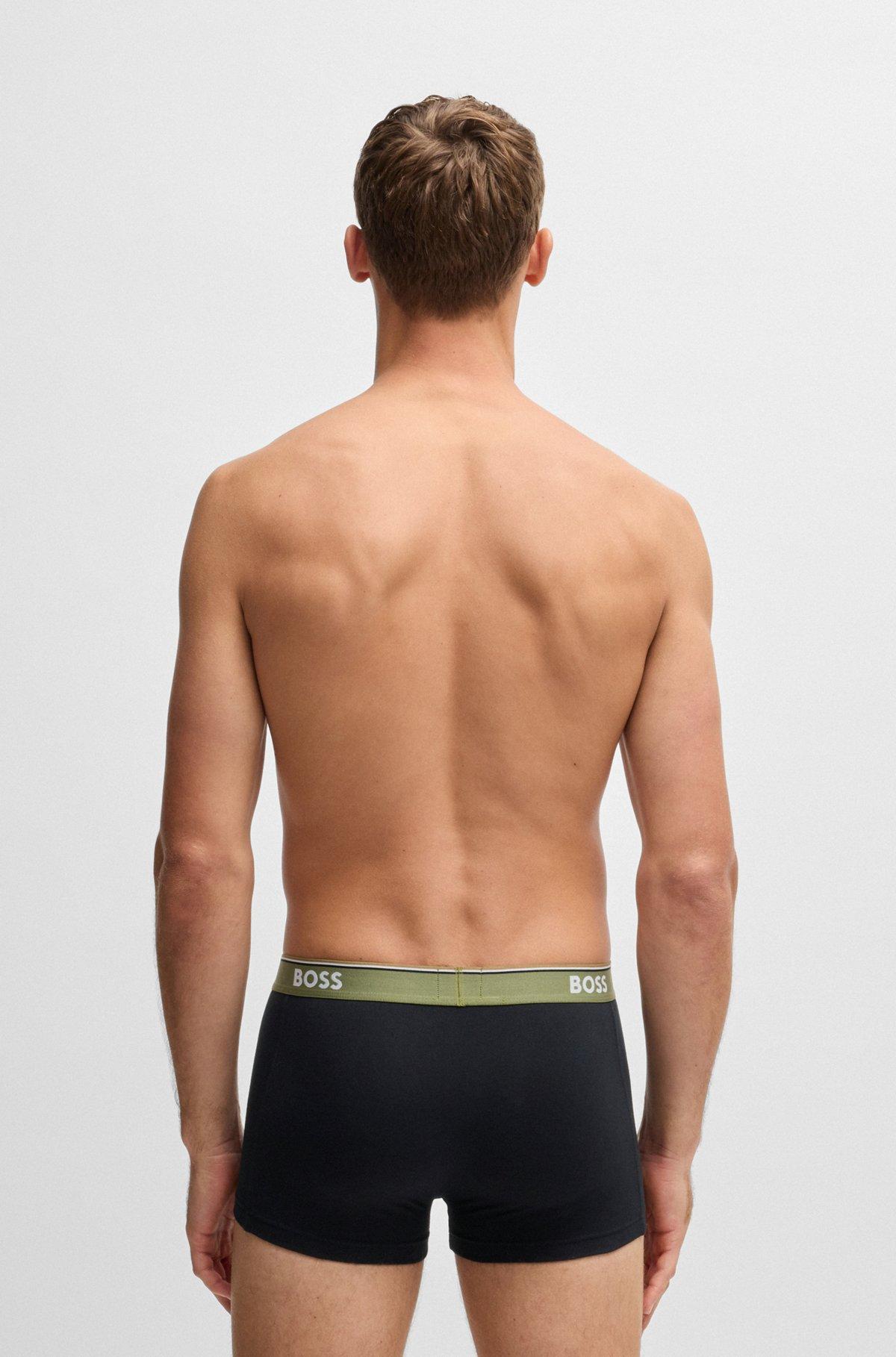 Three-pack of stretch-cotton trunks with logo waistband Product Image