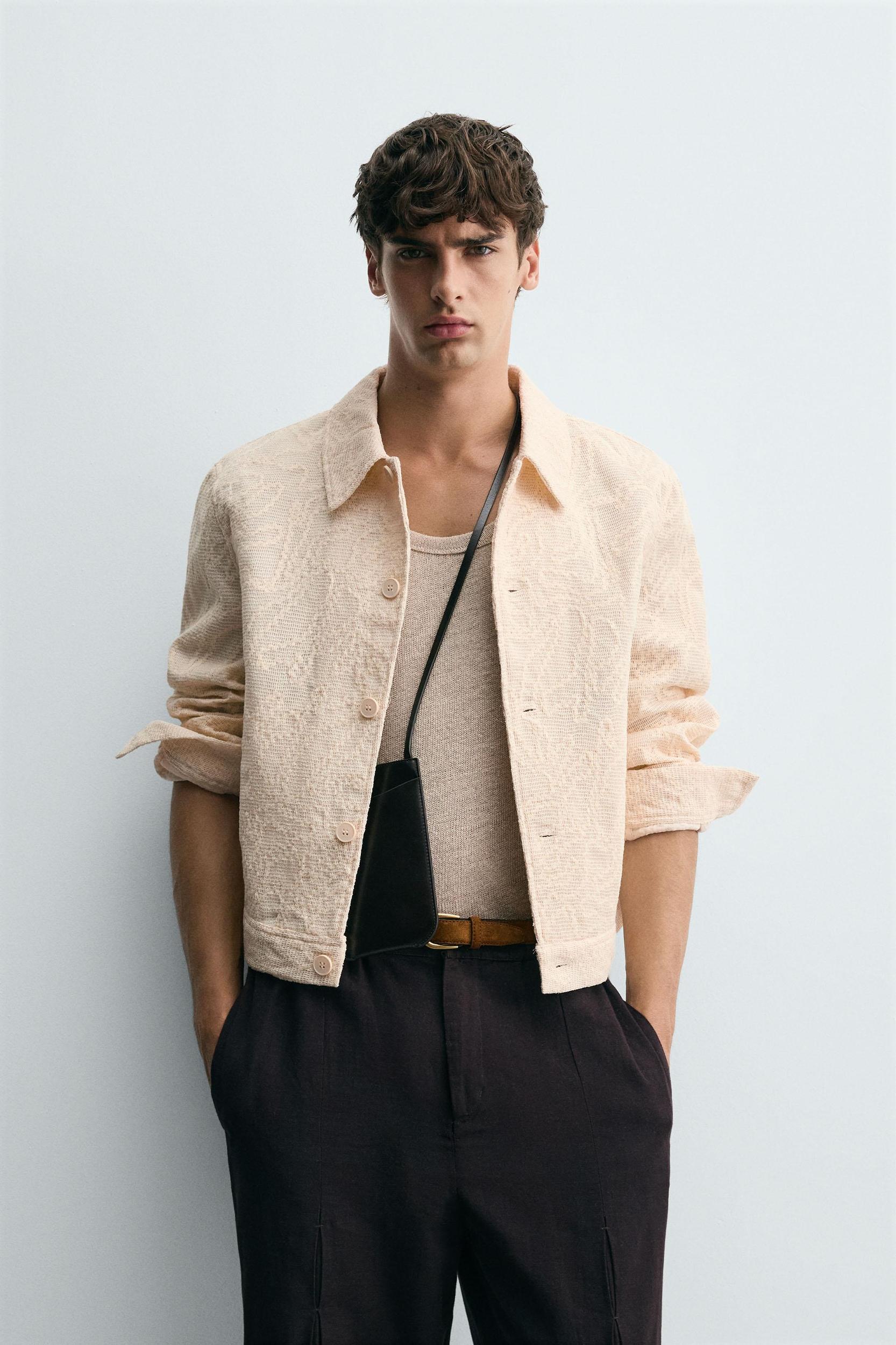 CROCHET TEXTURED JACKET Product Image