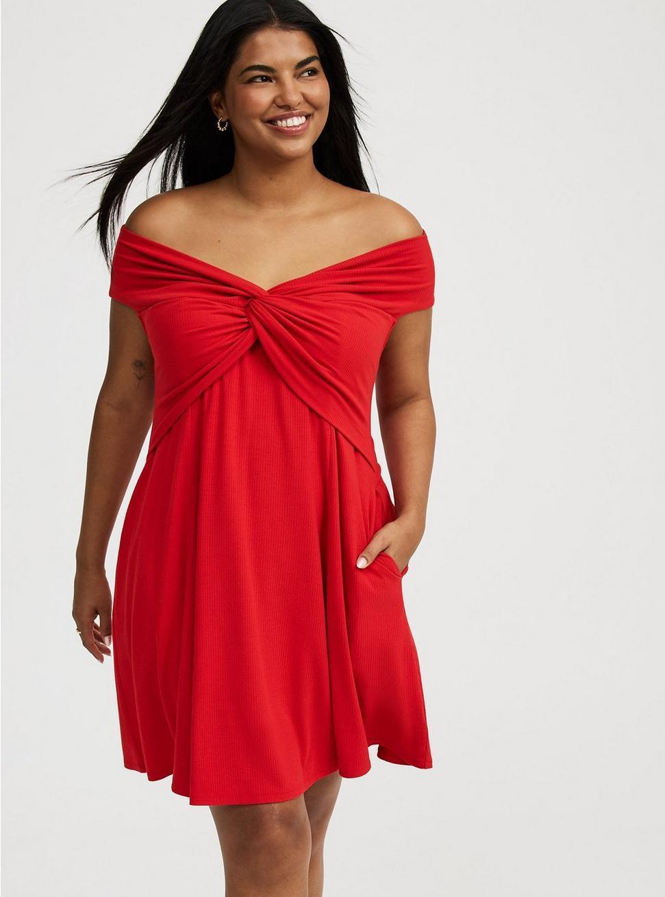 Off-Shoulder Mini Dress Product Image