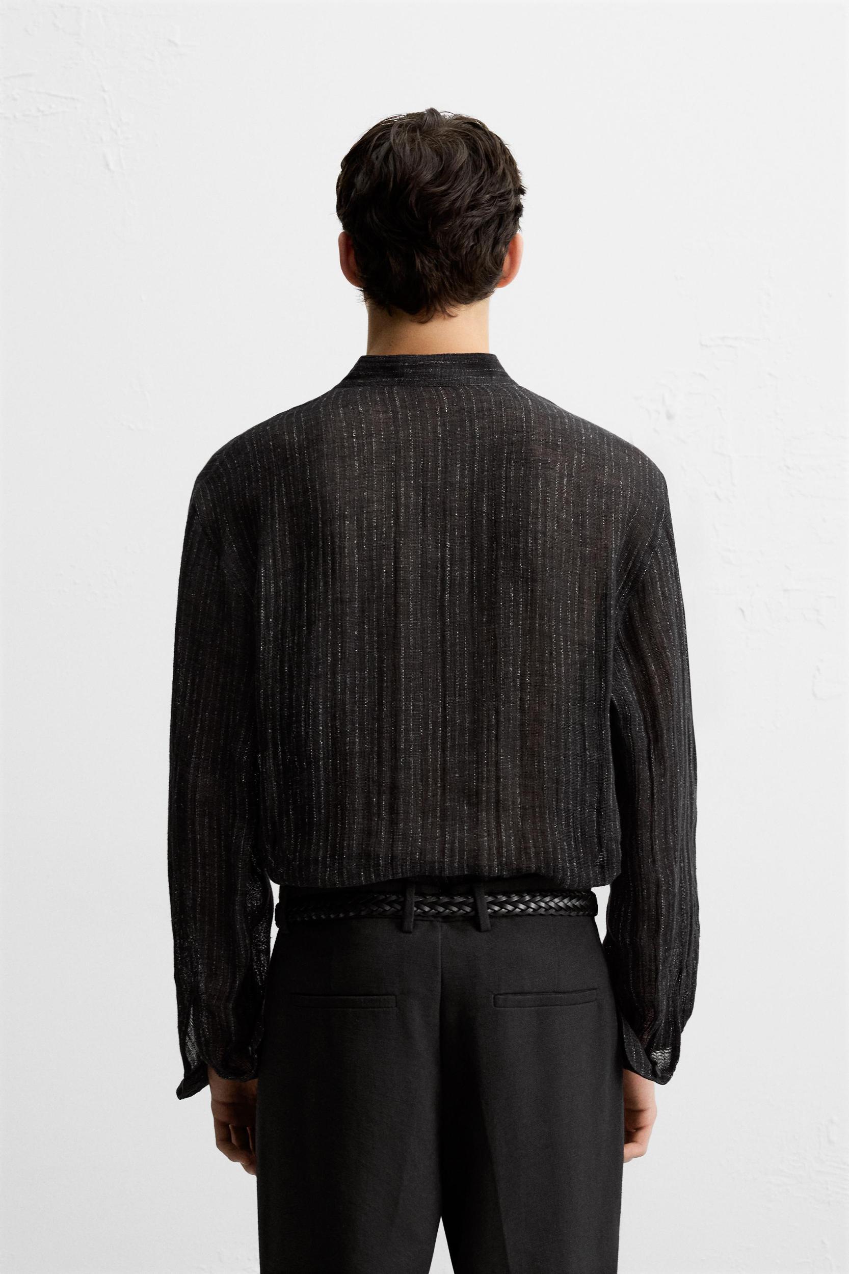SEMI-SHEER TEXTURED SHIRT Product Image