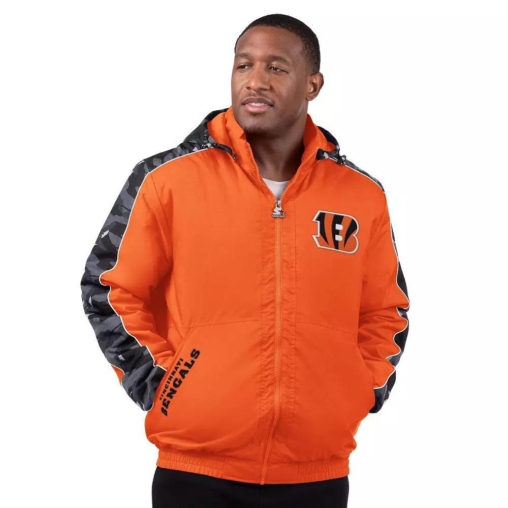 Men's Starter Orange Cincinnati Bengals Thursday Night Gridiron Full-Zip Jacket,  Product Image