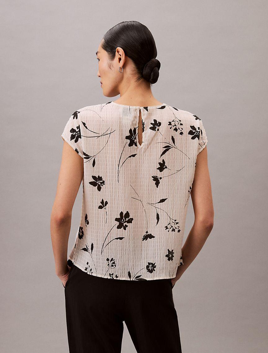 Floral Print Smocked Top Product Image