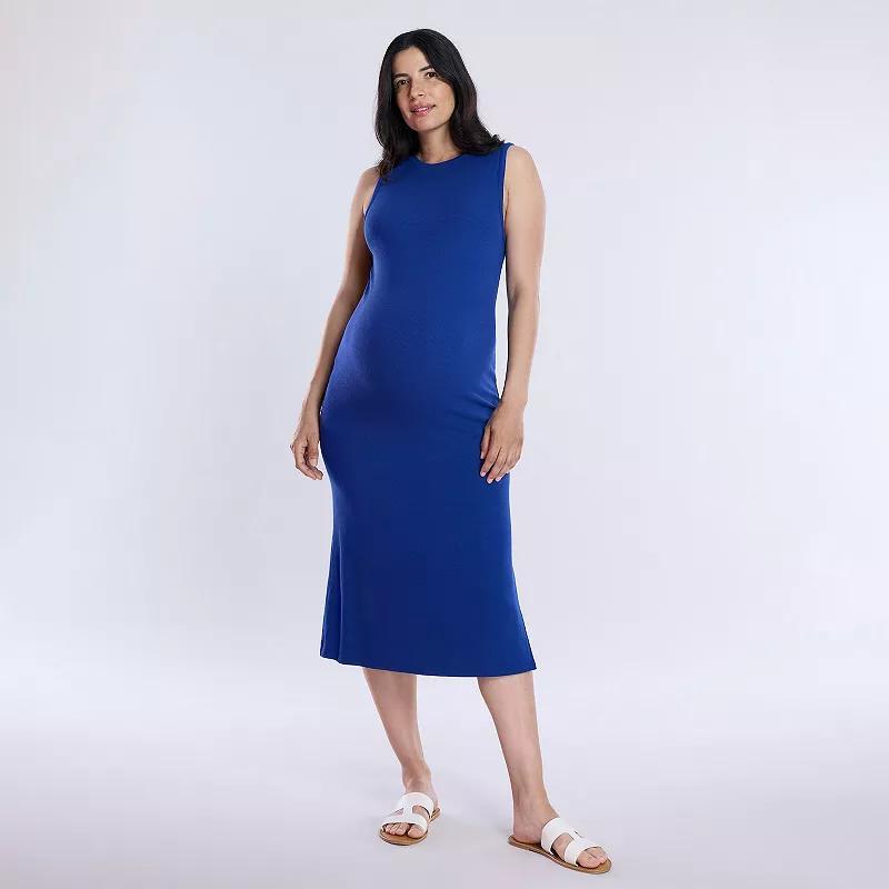 Maternity Motherhood Rib Knit Midi Dress, Womens Product Image