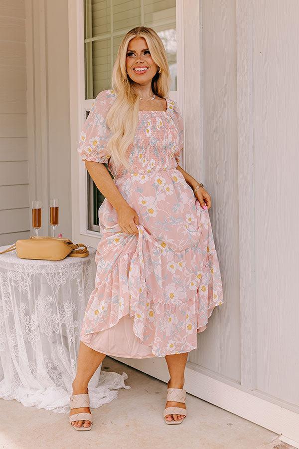 Blossoms Abound Smocked Midi Curves Product Image