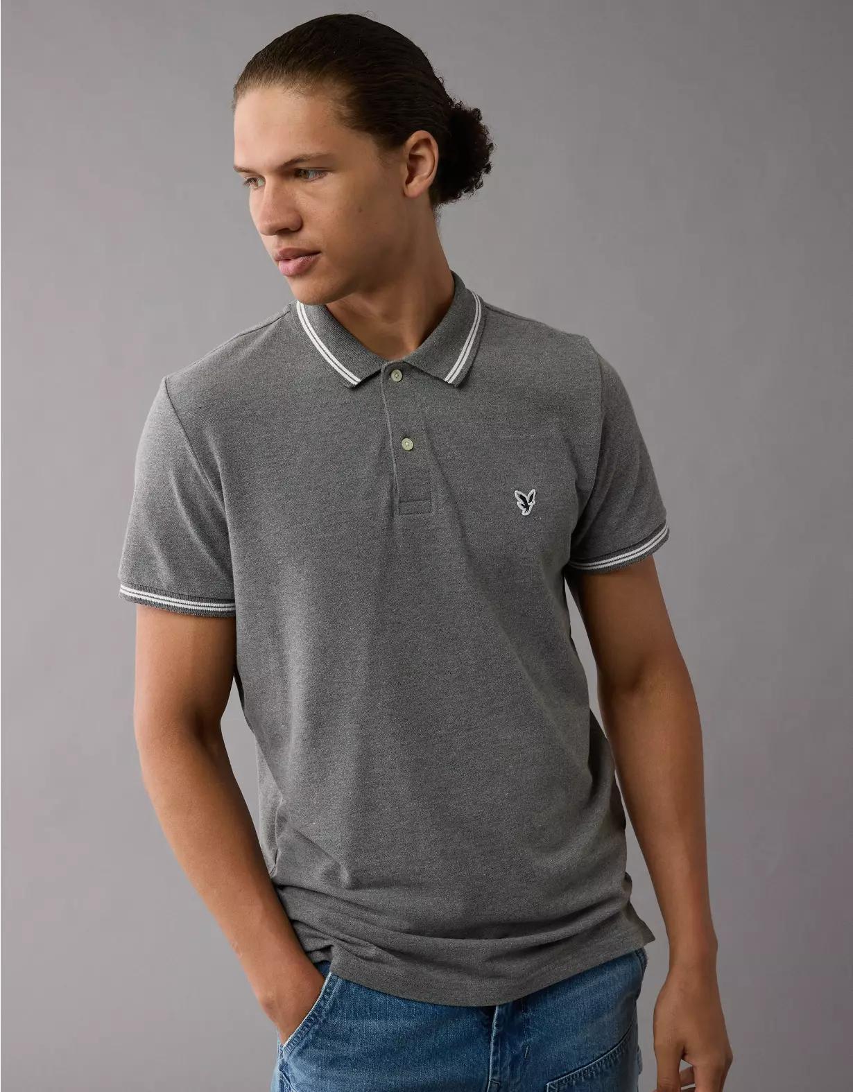 AE Lived-In Slim Fit Pique Polo Shirt Product Image