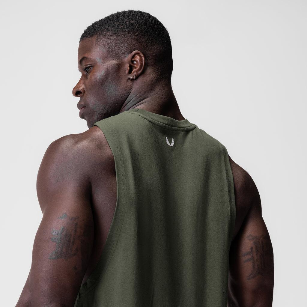 0926. Supima® Muscle Tank - Olive Product Image
