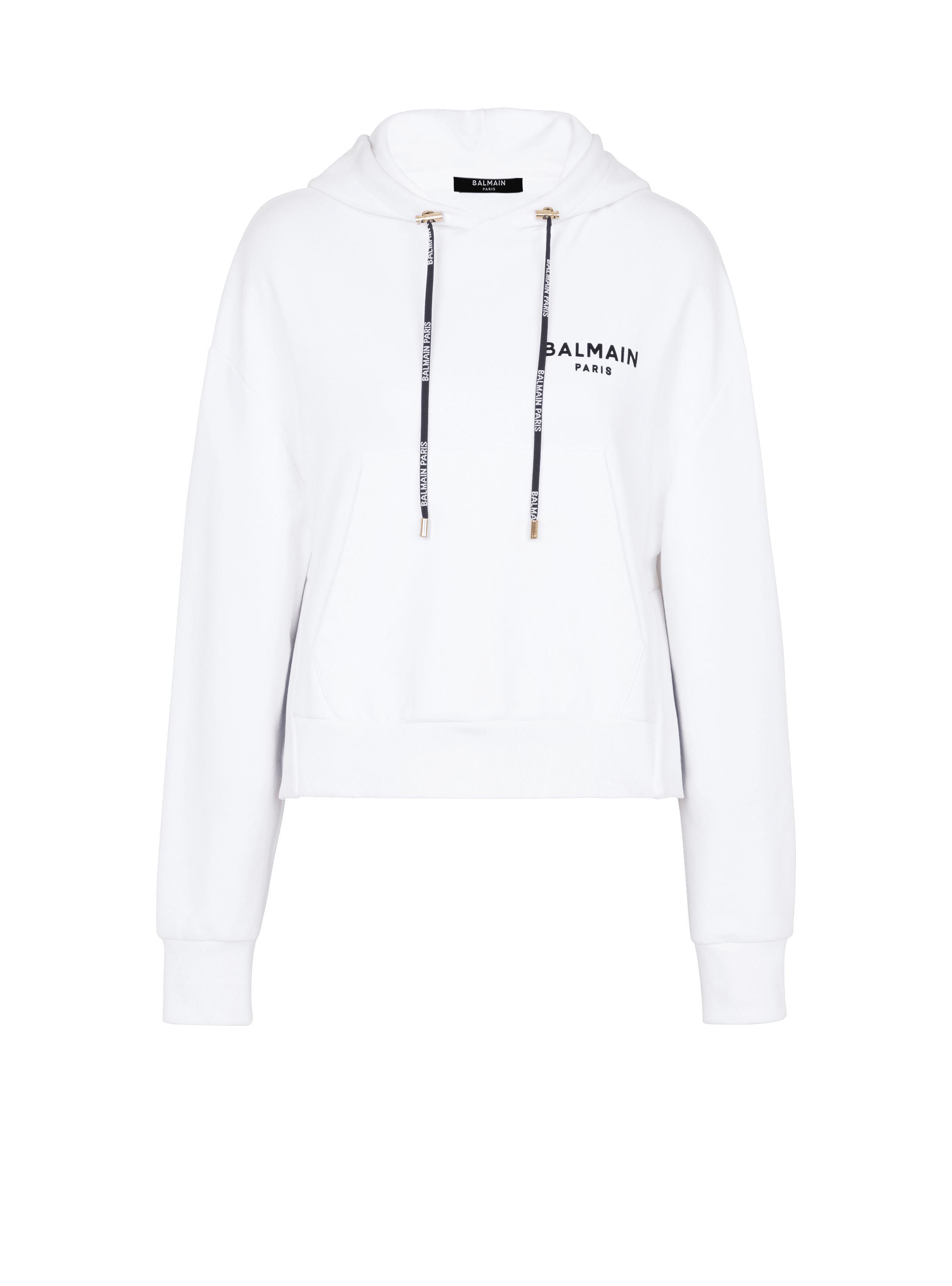 Flocked Balmain Paris hoodie Product Image