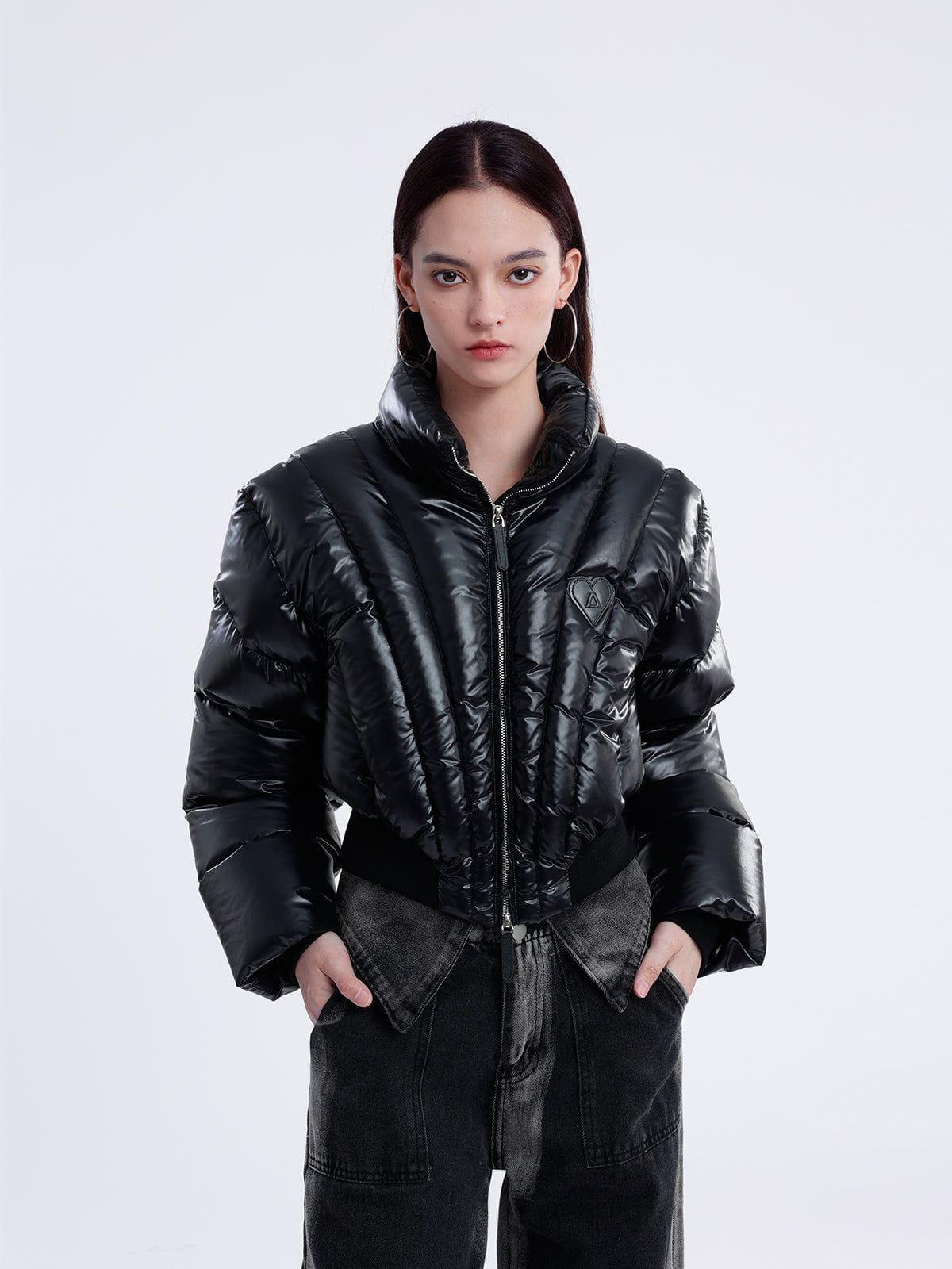 Aelfric Eden Solid Cropped Puffer Down Coat Product Image