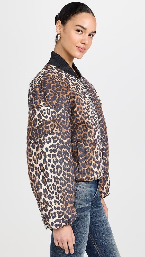 GANNI Printed Canvas Bomber Jacket | Shopbop Product Image