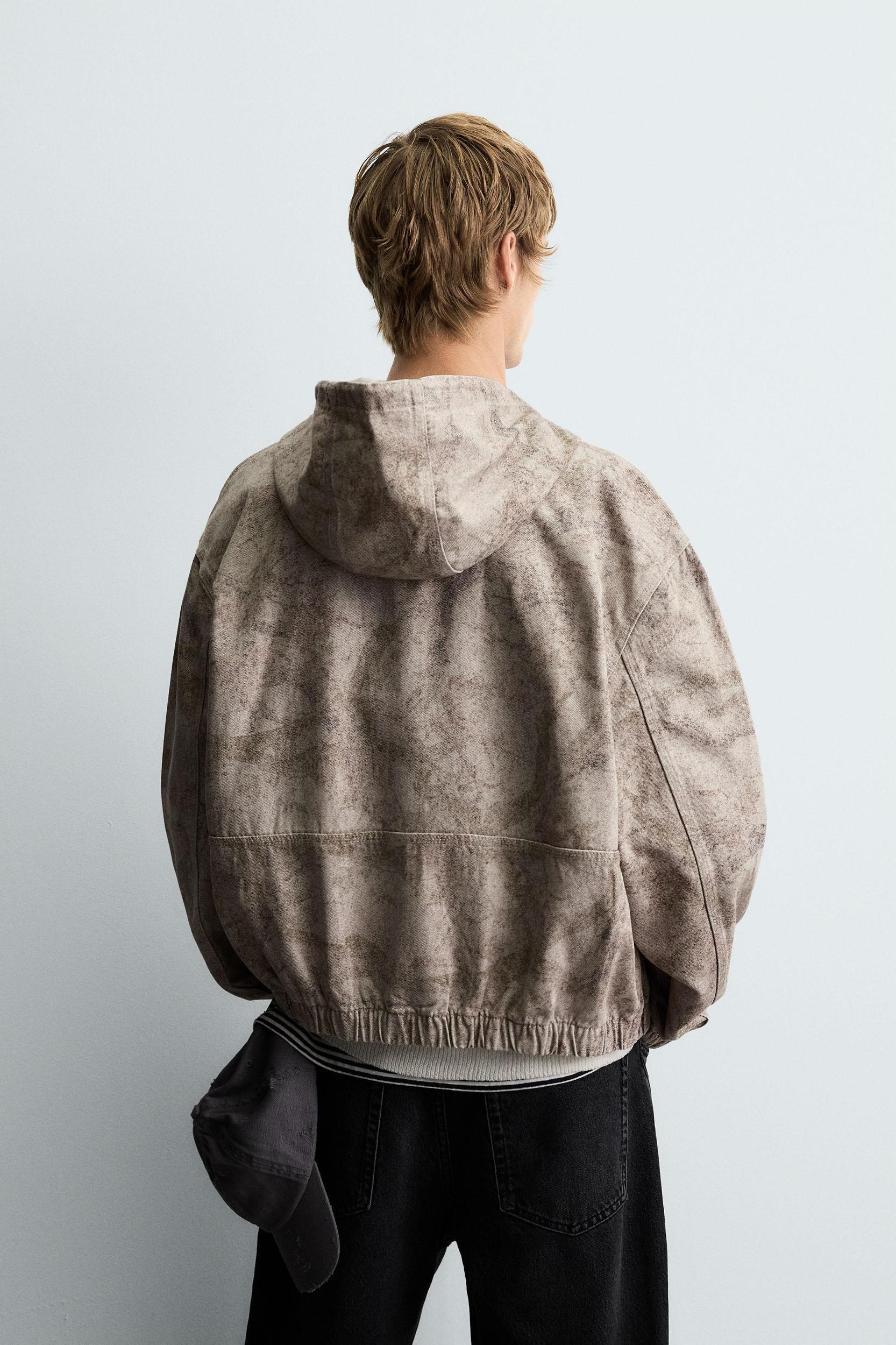 WASHED HOODED JACKET Product Image