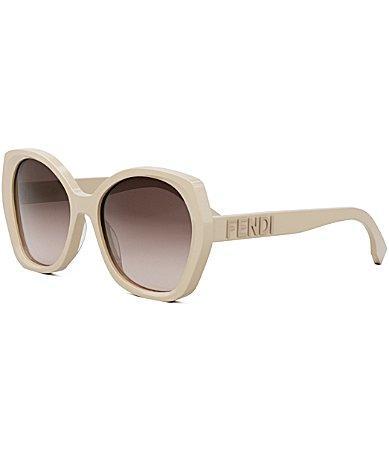 FENDI Womens Lettering 57mm Butterfly Sunglasses Product Image