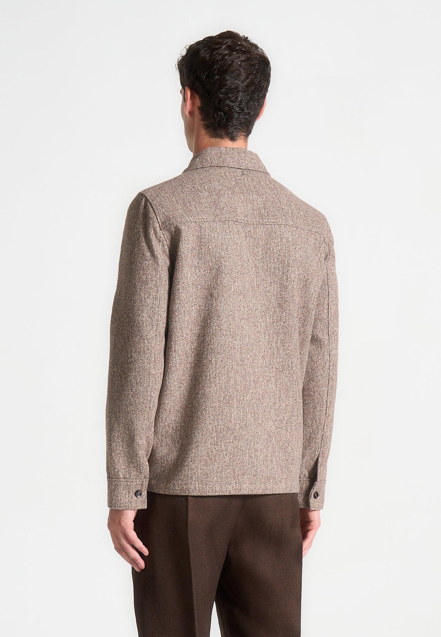 Melange Overshirt - Taupe Male Product Image