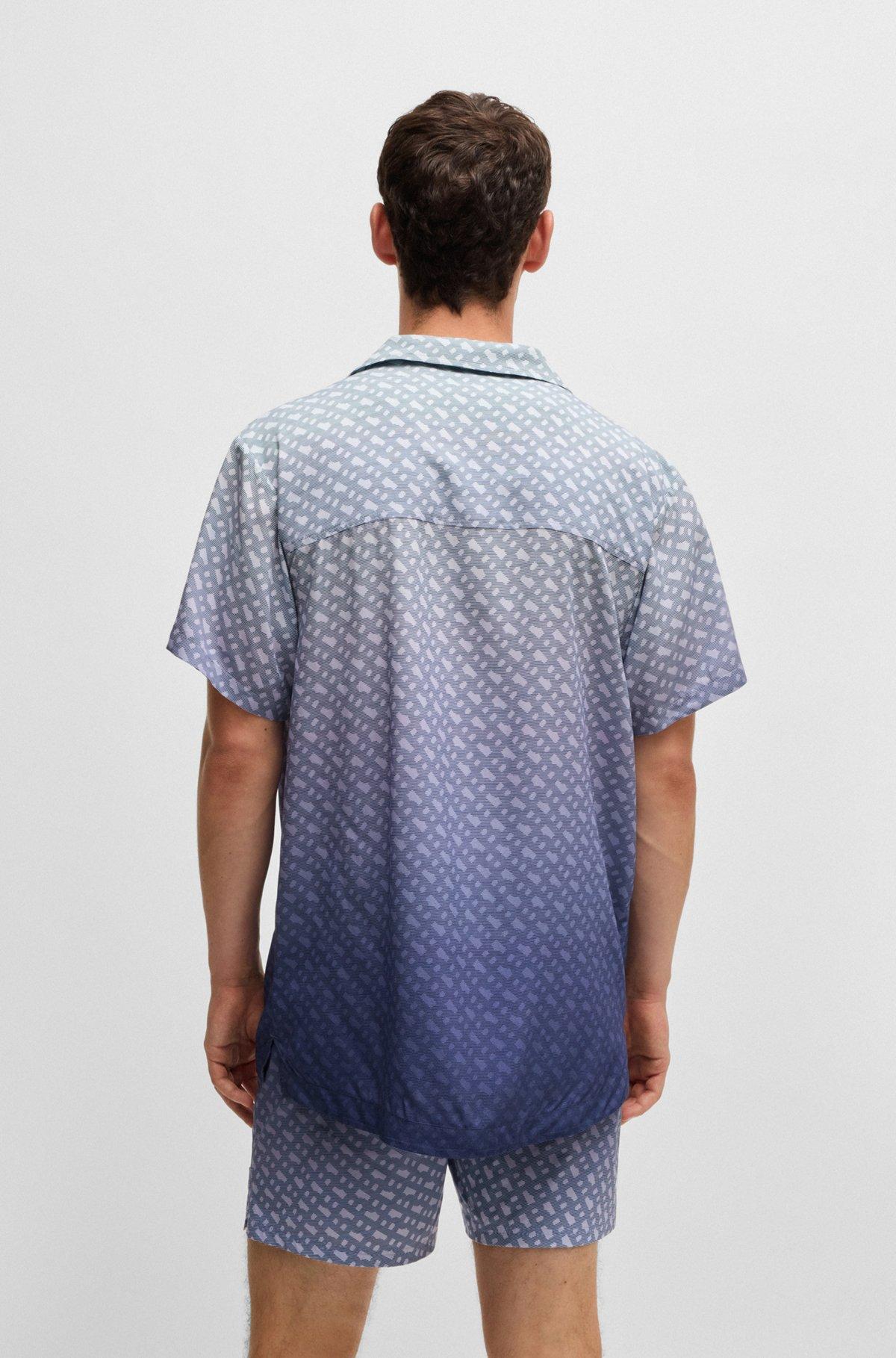 Regular-fit shirt with degradé monogram print Product Image