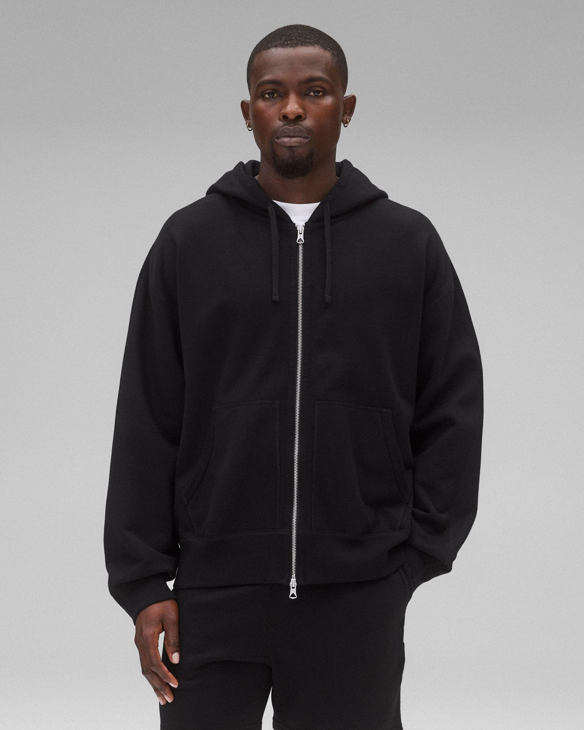 Midweight Terry Relaxed Zip Hoodie Male Product Image