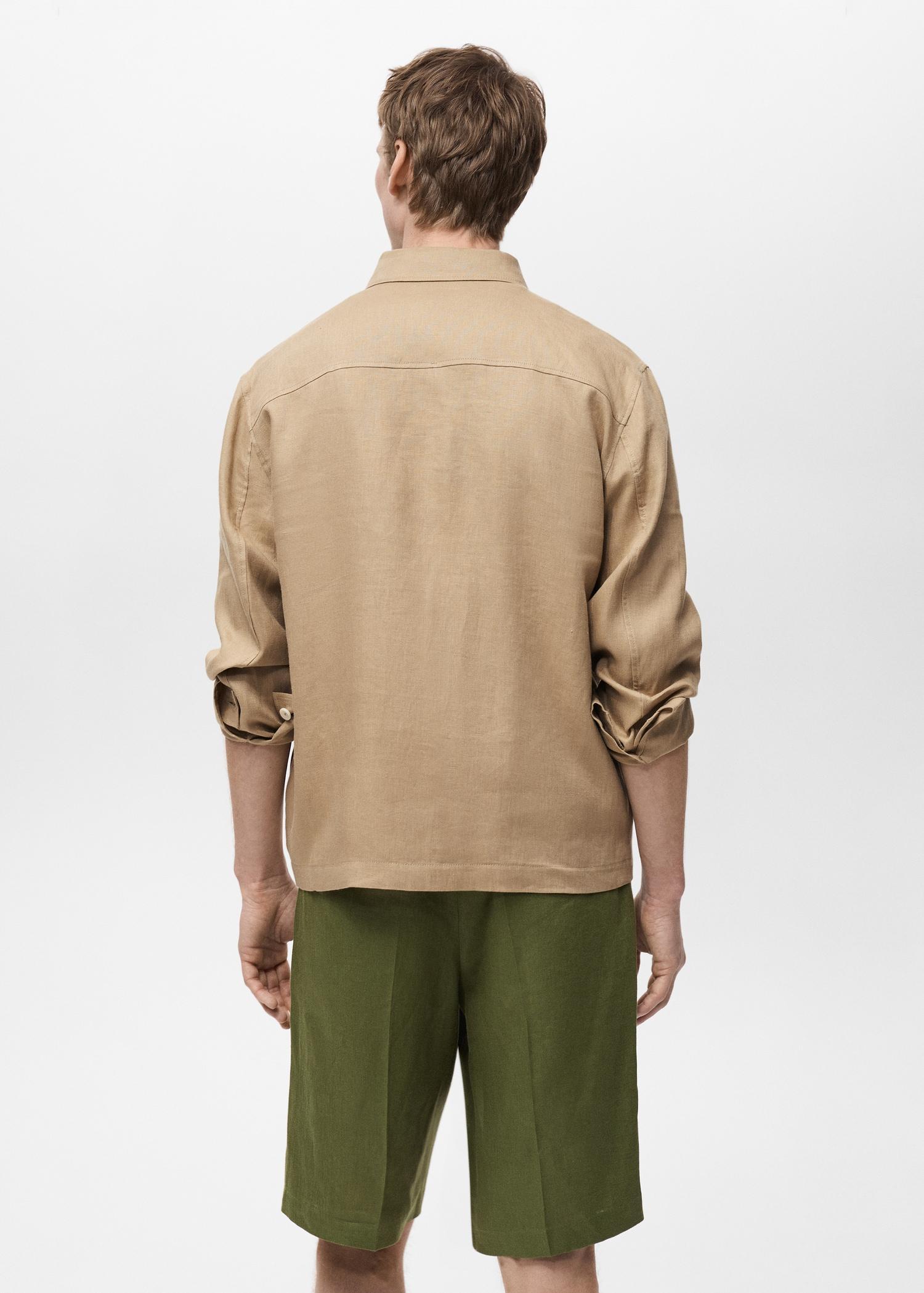 100% linen jacket with pockets - Men | MANGO USA Product Image