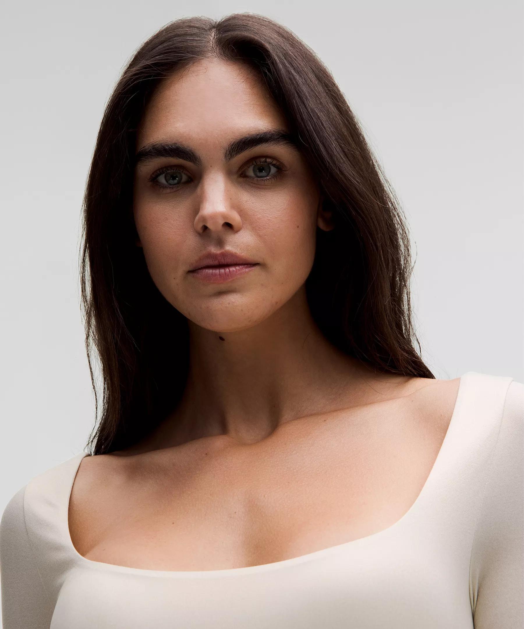 Wundermost Ultra-Soft Nulu Square-Neck Long-Sleeve Bodysuit *Shine Product Image