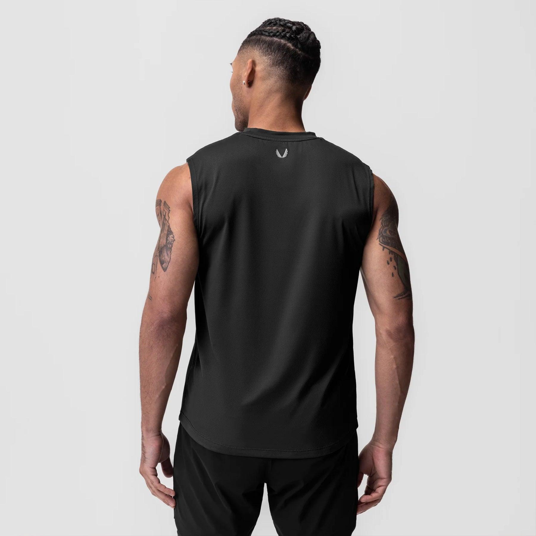 0757. AeroSilver® Cutoff Tank - Black "ASRV" Product Image