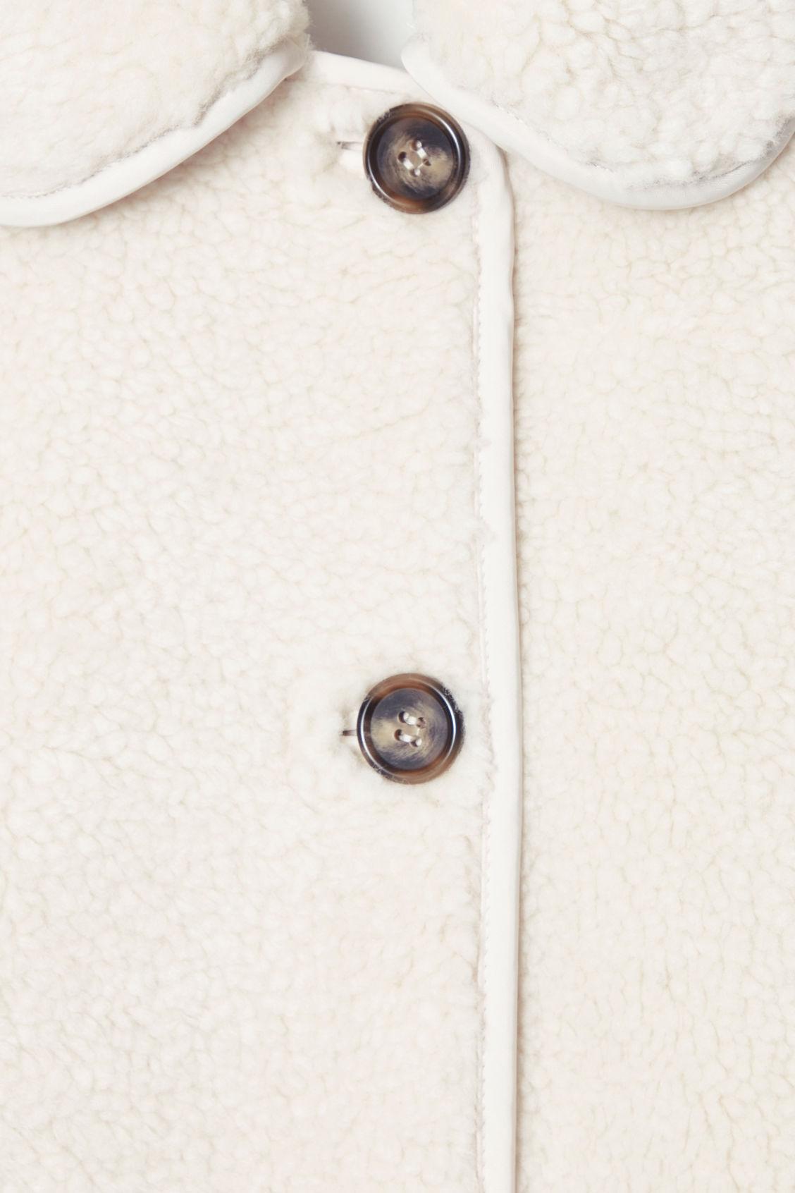 COLLARED FAUX SHEARLING JACKET Product Image