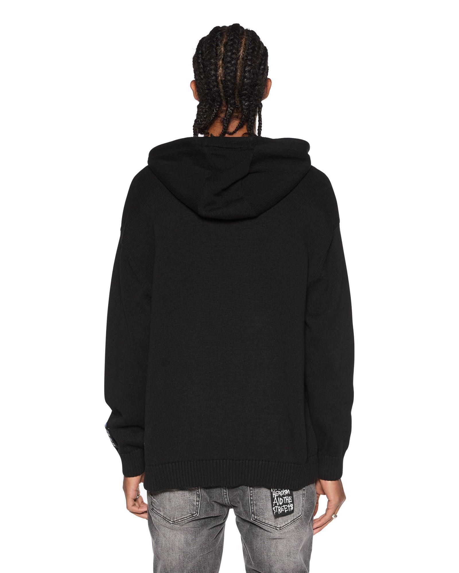 1999 KNIT HOODIE BLACK Male Product Image