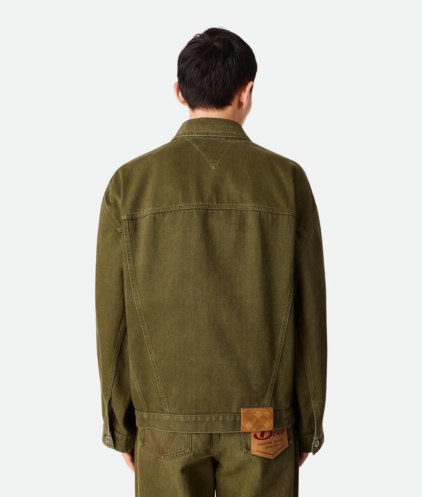 Men's Colored Denim Jacket in Caper stone washed Product Image