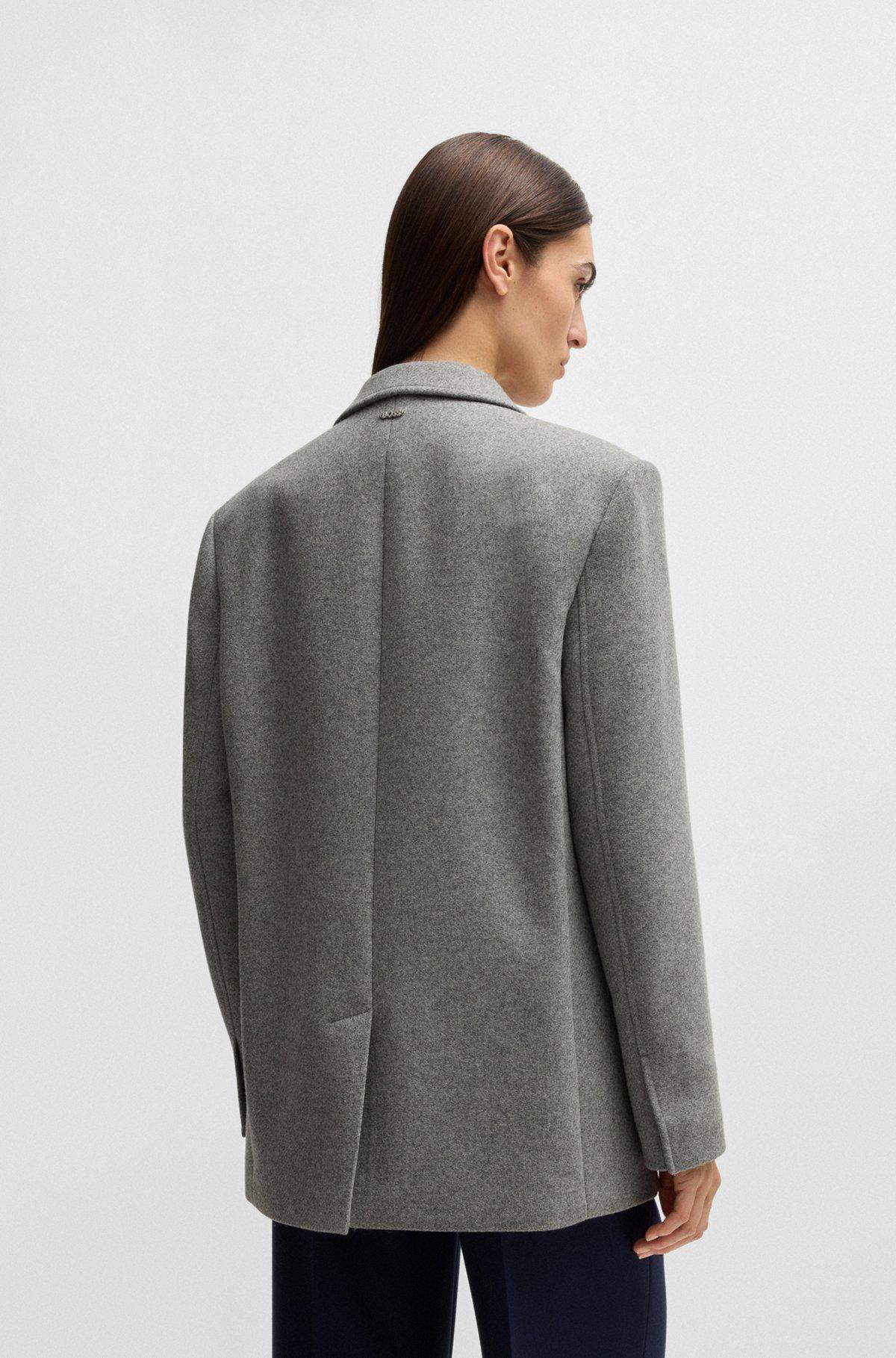 Oversize-fit blazer in melange wool Product Image