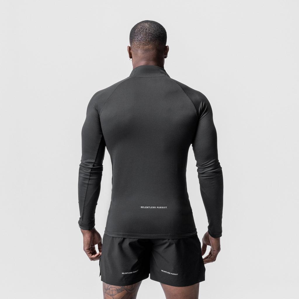 0725. Core Fitted Quarter Zip - Black Product Image