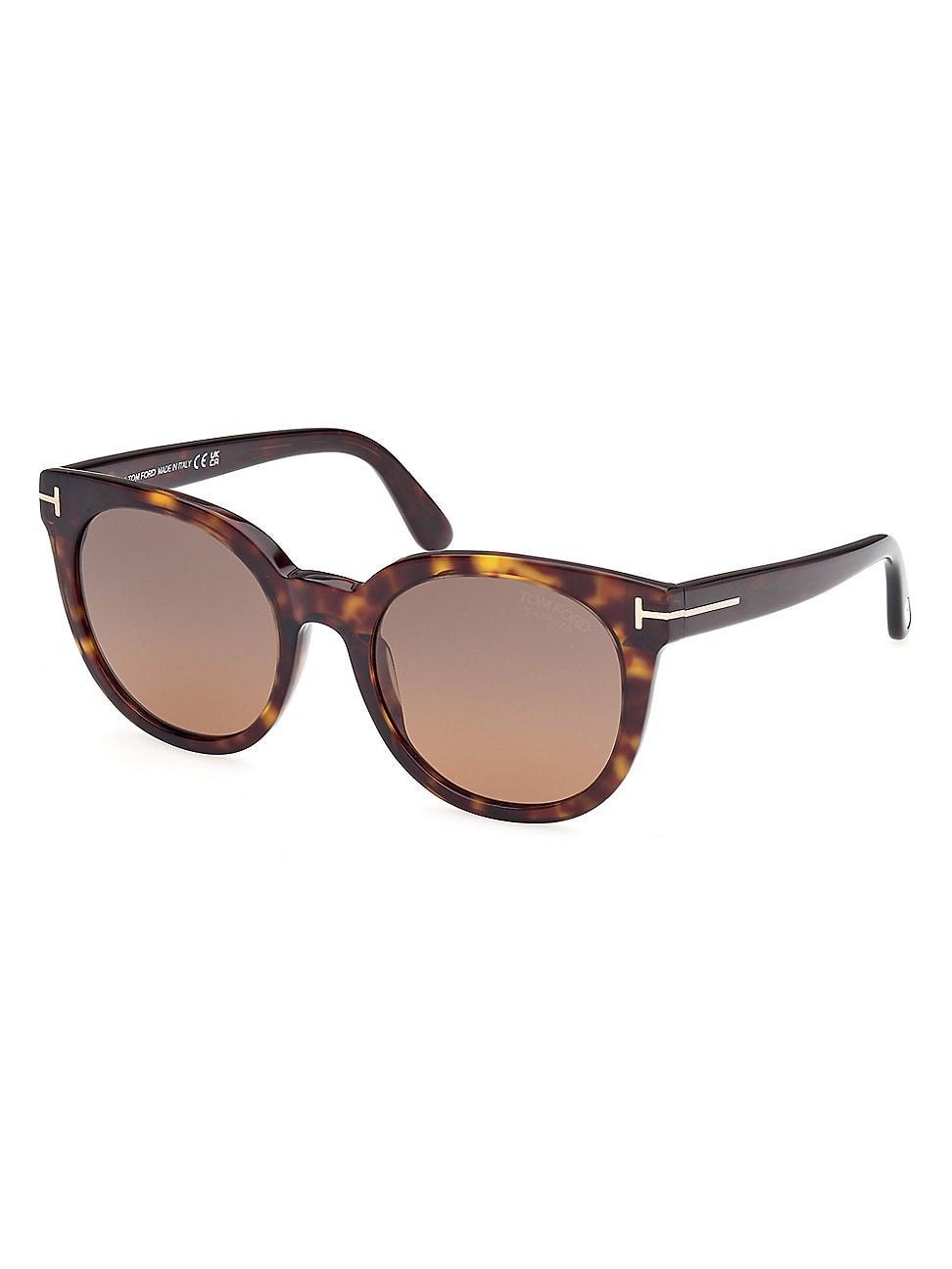 TOM FORD Womens Moria 53mm Transparent Butterfly Sunglasses Product Image