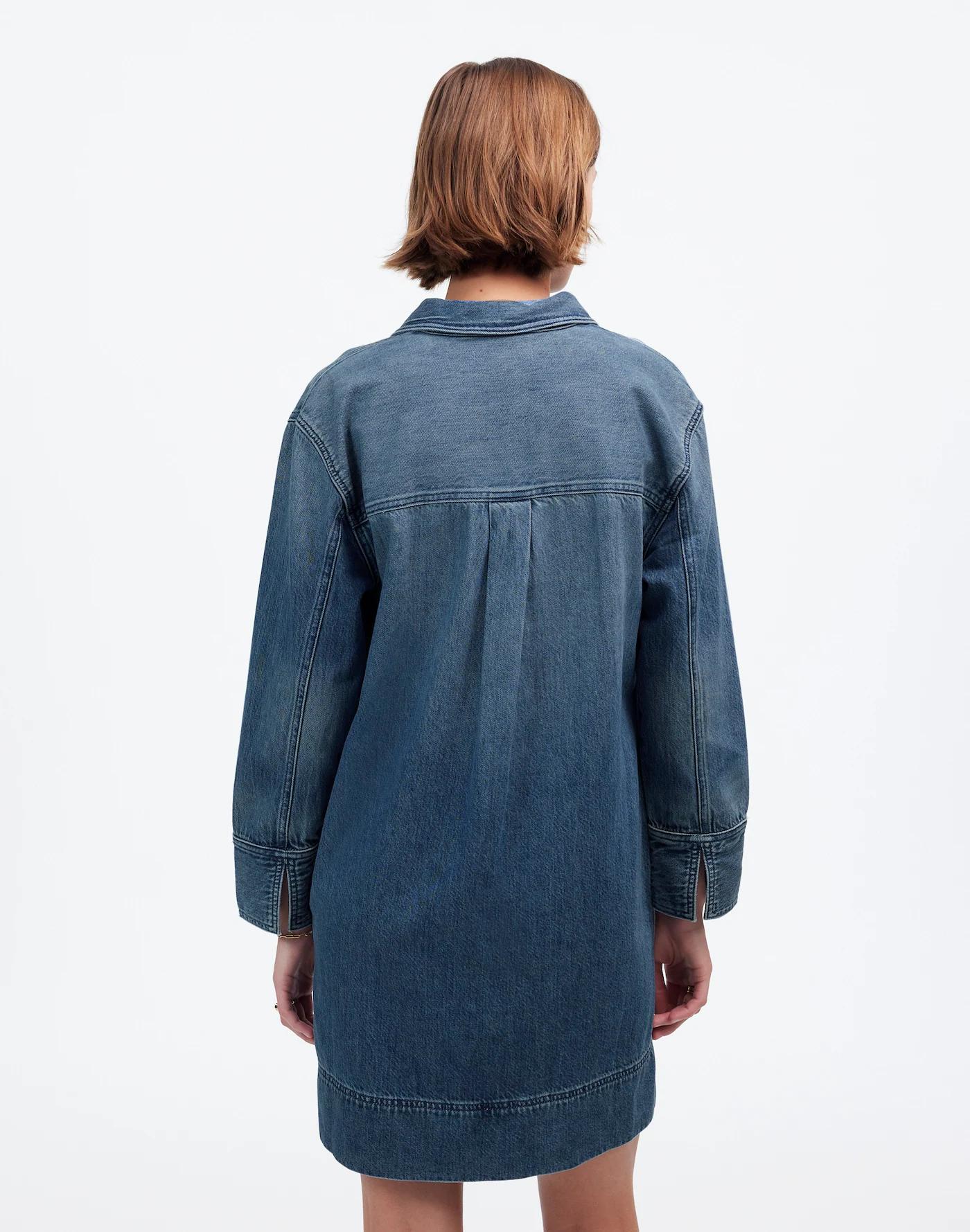 Popover Mini Dress: Airy Denim Edition Product Image