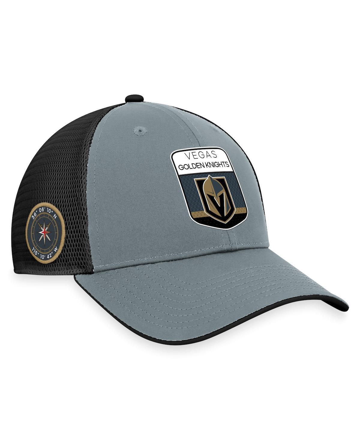 Mens Fanatics Gray Vegas Golden Knights Authentic Pro Home Ice Trucker Adjustable Hat - Gray Product Image