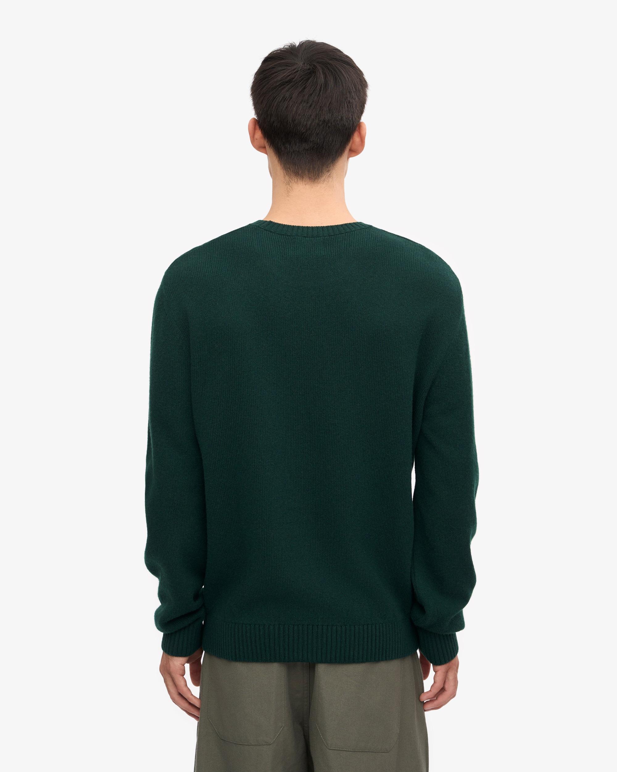 Classic Merino Wool Crew - Emerald Green Product Image