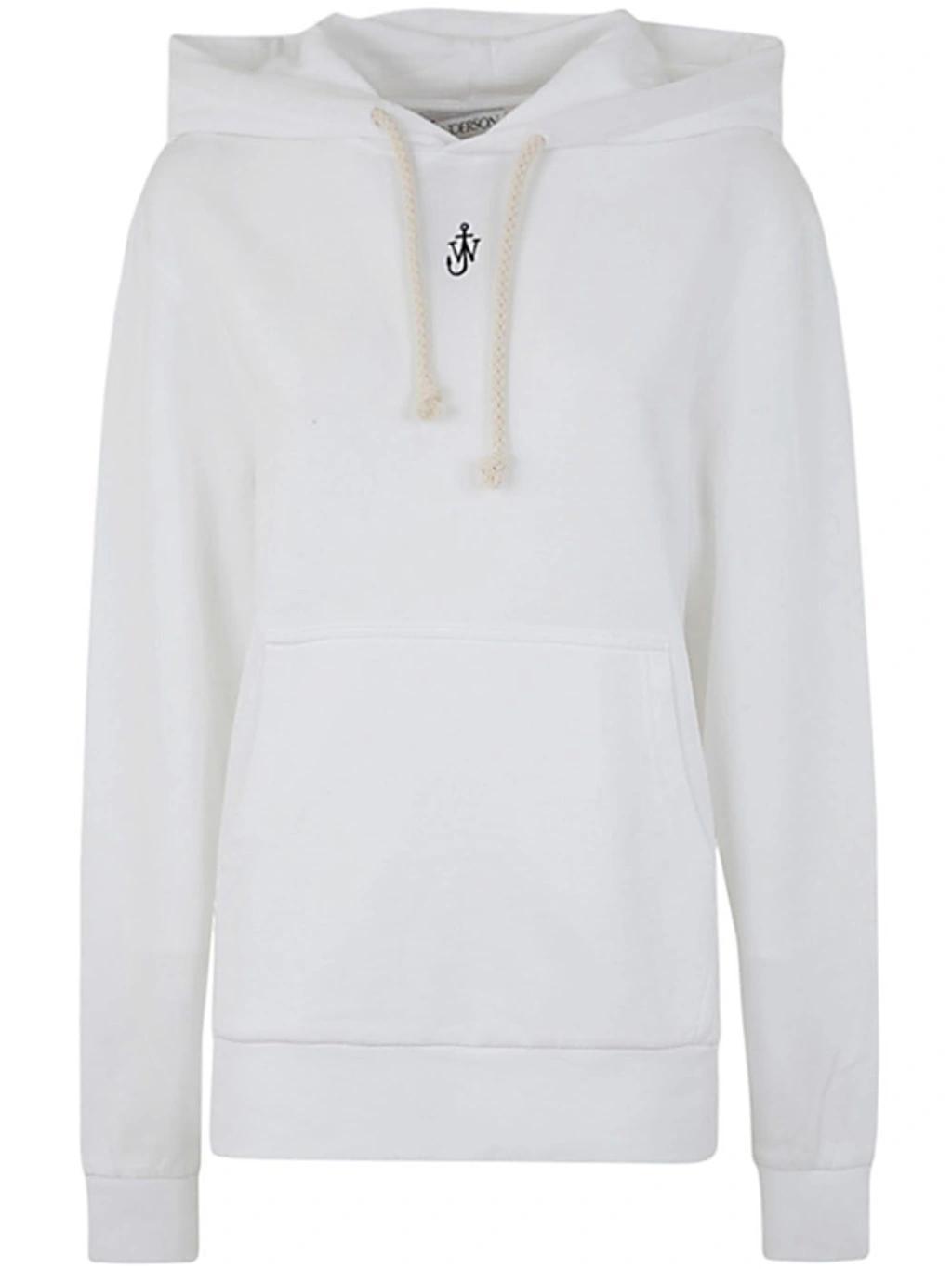 JW ANDERSON Logo-embroidered Cotton Blend Hoodie In Default Title Product Image