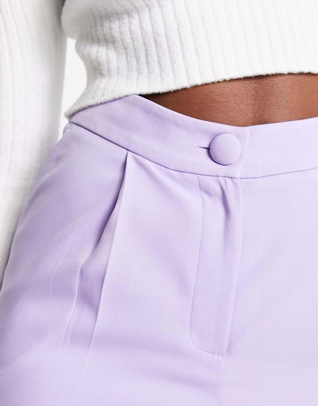 Miss Selfridge slouchy dad pant in lilac Product Image