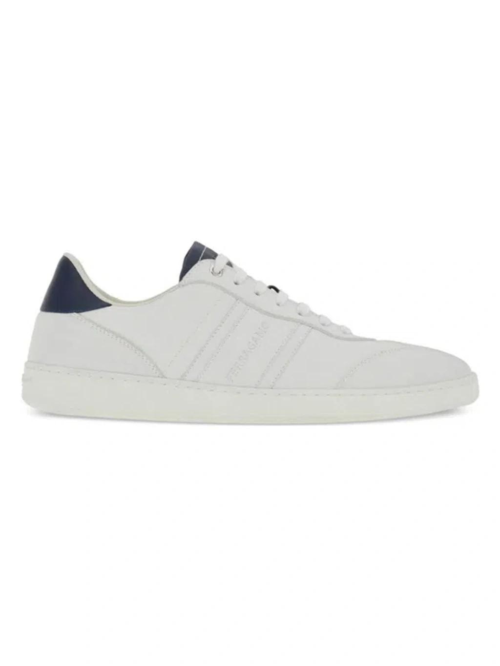 FERRAGAMO Achille 1 Sneakers Bianco Ottico 9.5 Product Image