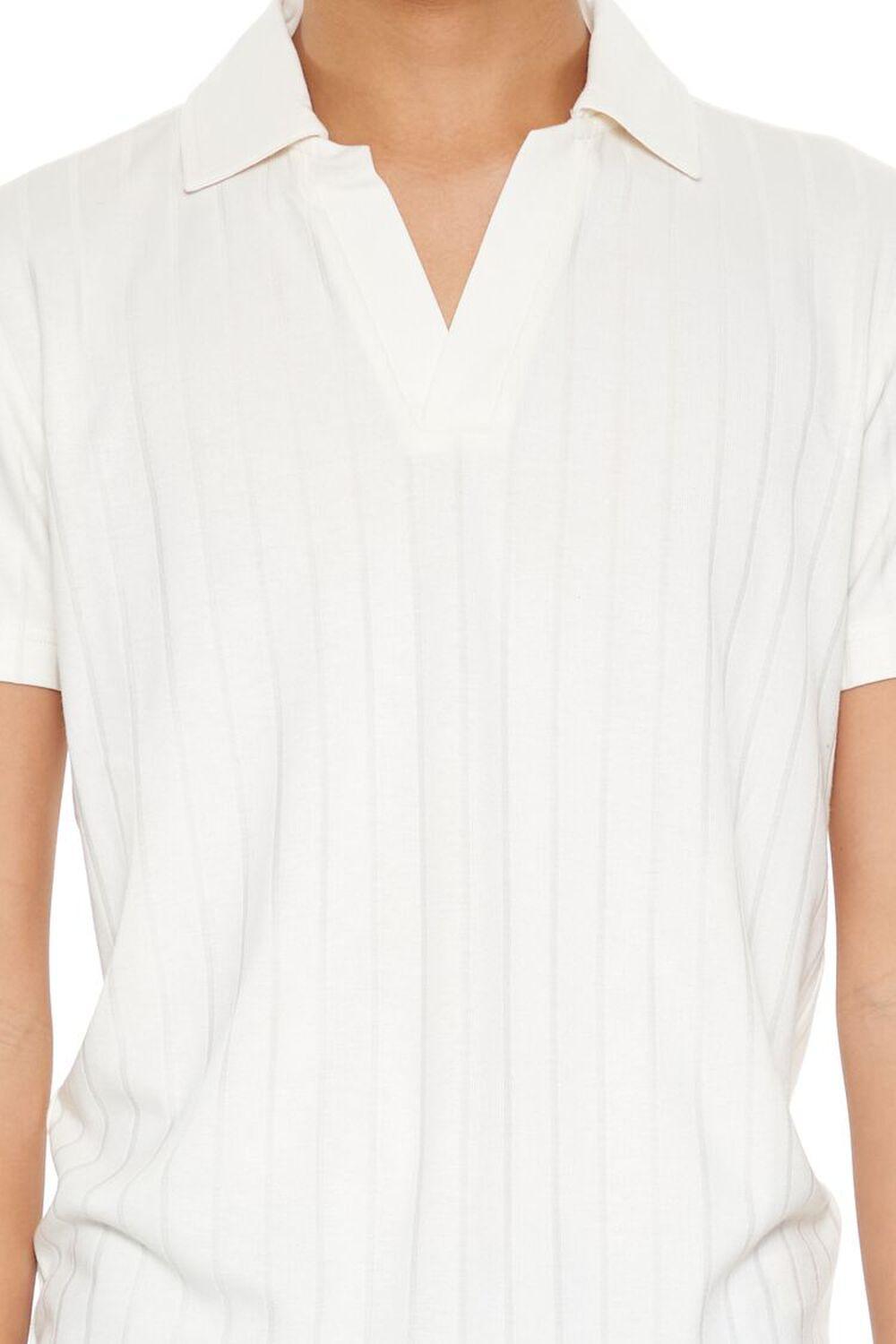 Striped Split-Neck Polo Shirt | Forever 21 Product Image