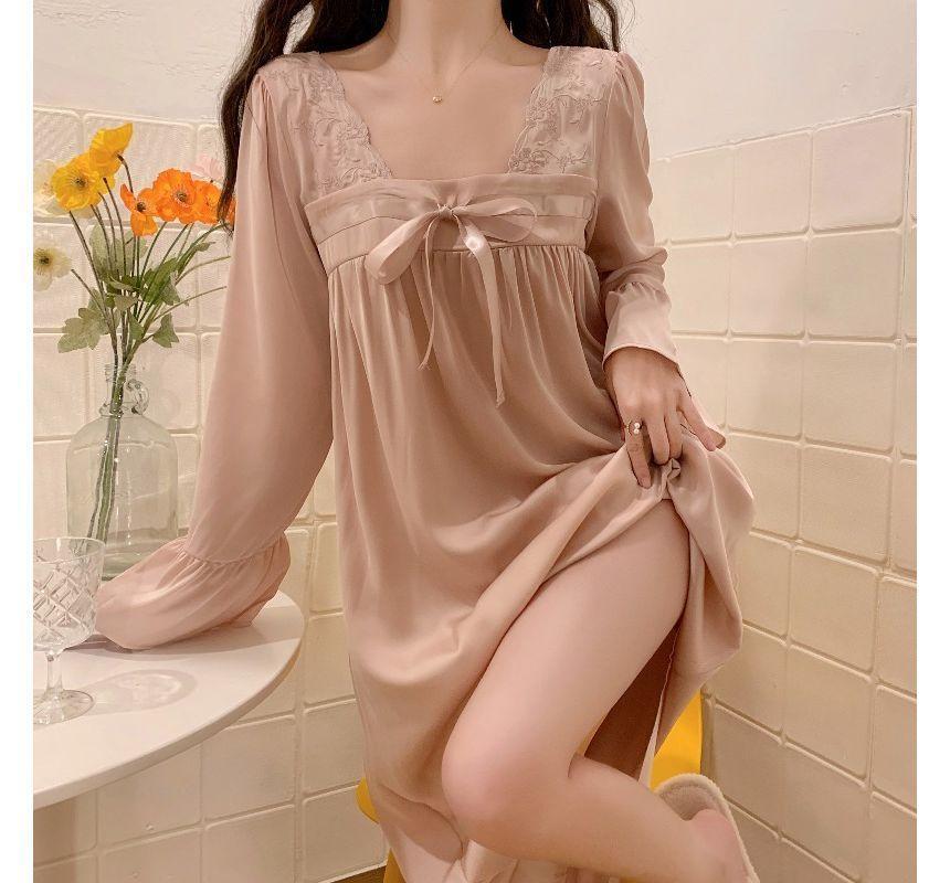 Lace Trim Pajama Set Product Image