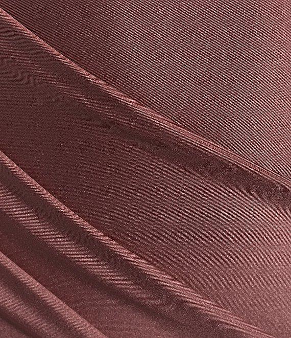 Honey and Rosie Square Neck Lace Up Back Pleated Mermaid Dress Product Image