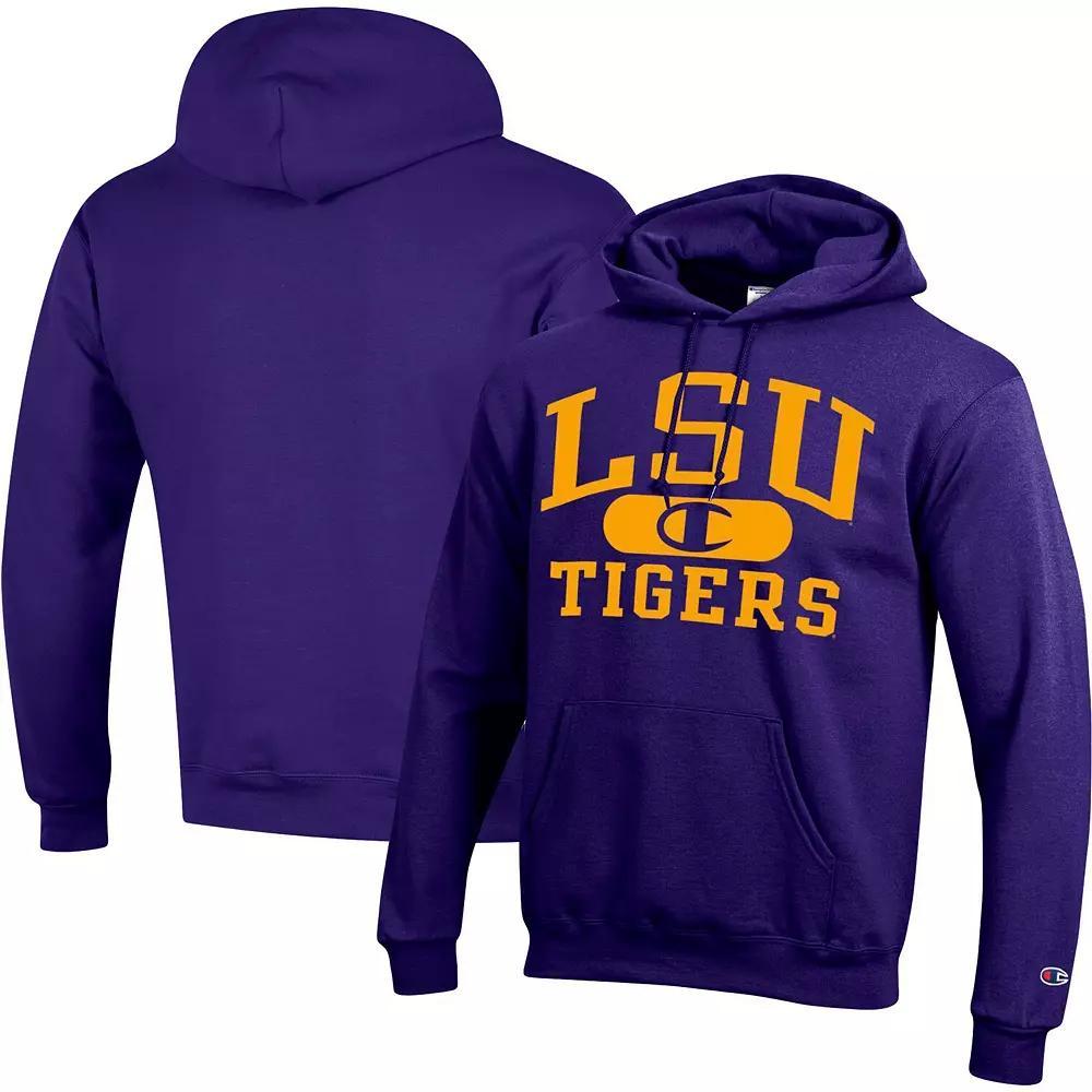 Men's Champion Purple LSU Tigers Arch Pill Pullover Hoodie, Size: Medium Product Image