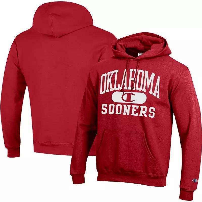 Mens Champion Crimson Oklahoma Sooners Arch Pill Pullover Hoodie Product Image