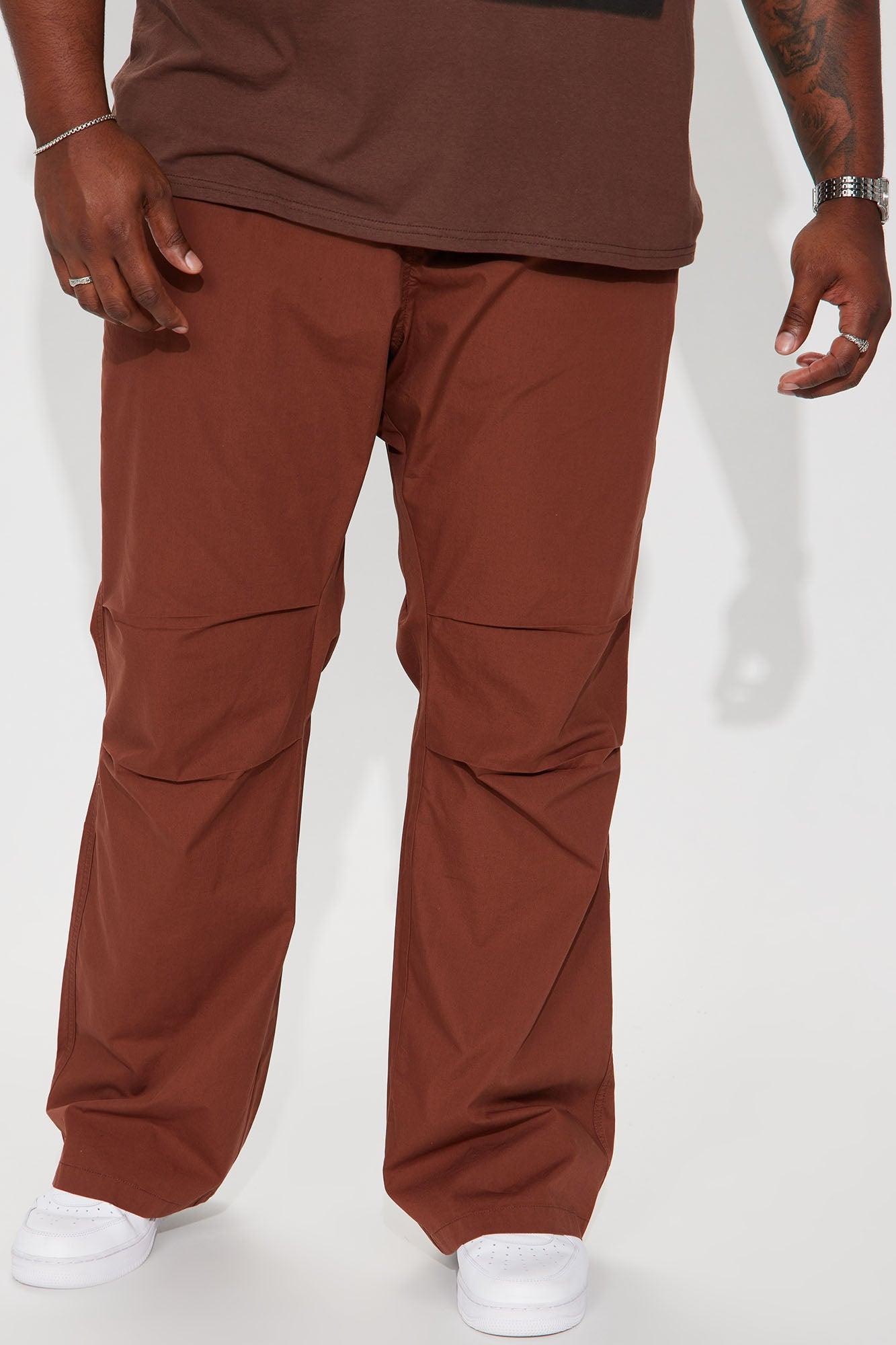 Sentient Utility Slim Flare Parachute Pants - Brown Product Image