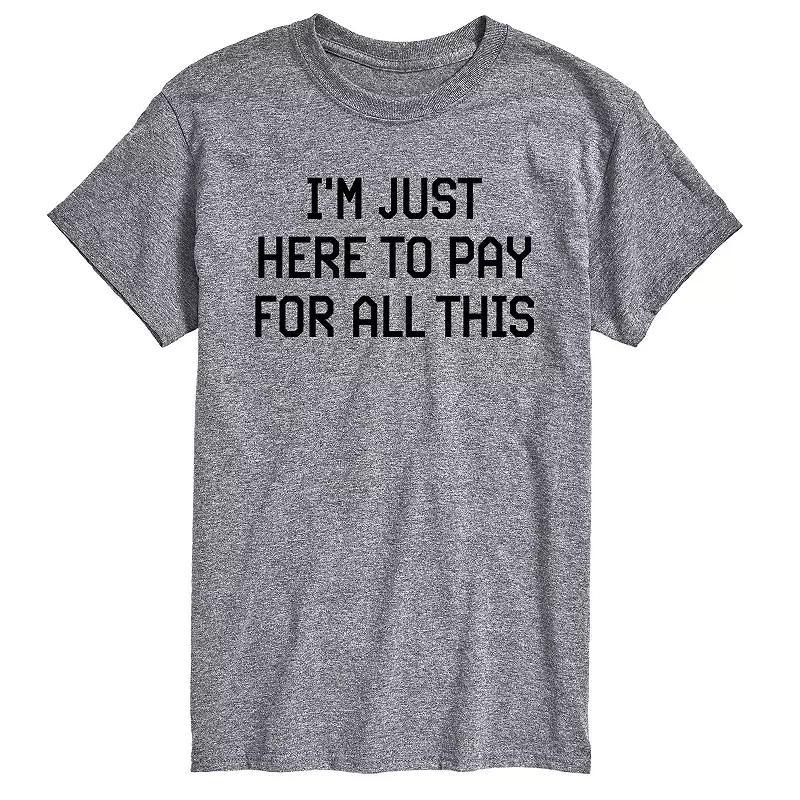 Big & Tall Just Here To Pay Graphic Tee, Men's,  Product Image