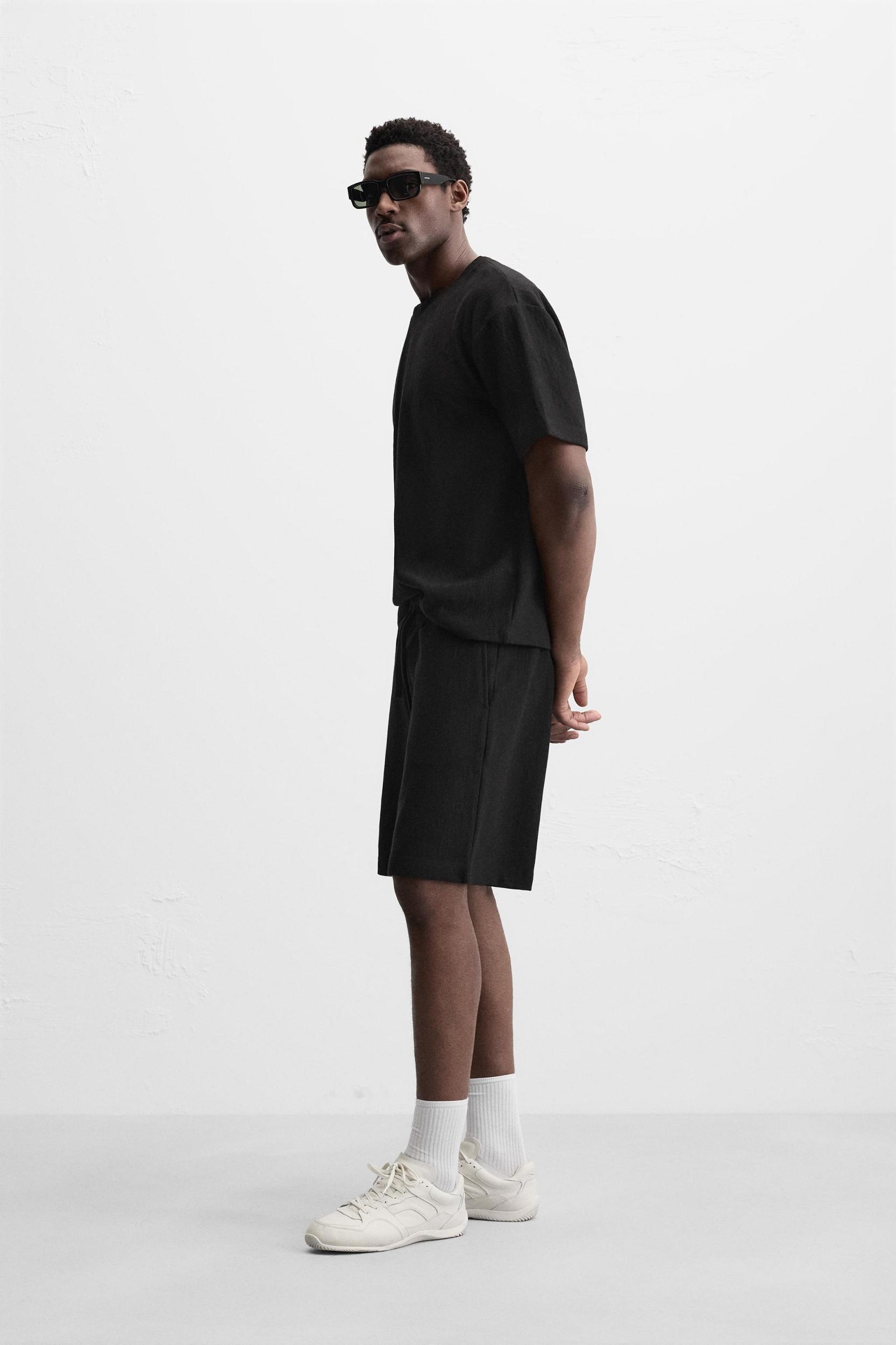 TEXTURED JOGGER SHORTS Product Image