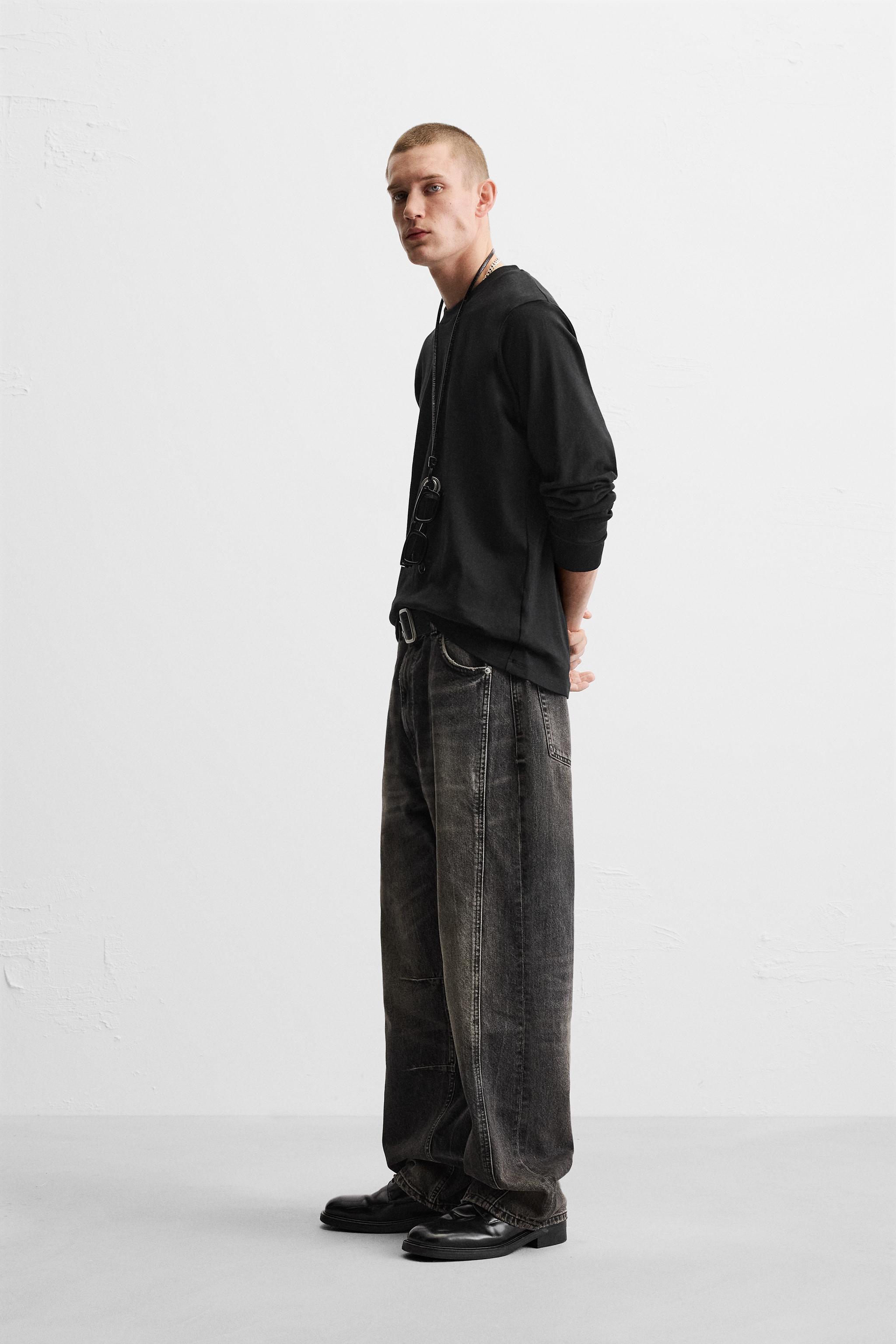 BAGGY FIT JEANS WITH SEAMS Product Image