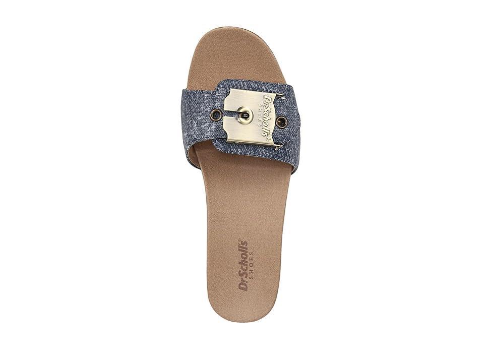 Dr. Scholl's Original Life Slide Sandal (Dark Blue Denim Leather) Women's Sandals Product Image