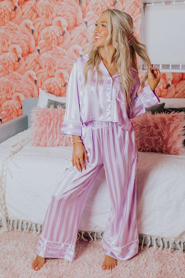 Unwind And Relax Pajama Top In Lavender Product Image