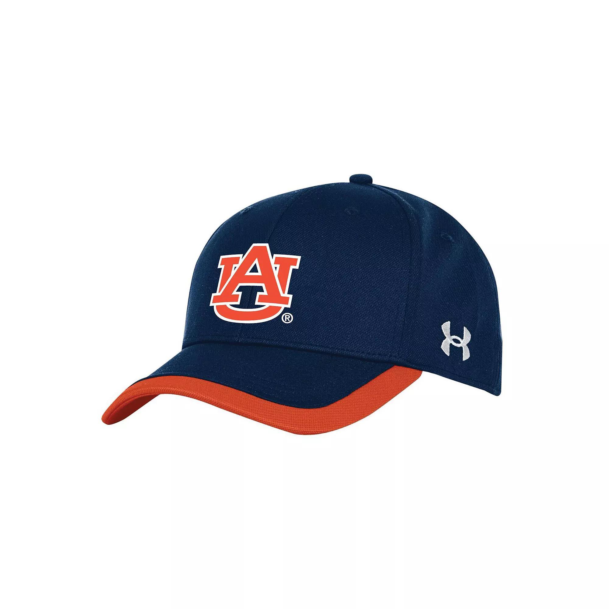 Men's Under Armour  Navy Auburn Tigers Sideline Blitzing Accent Flex Hat, Size: Small/Medium, Blue Product Image