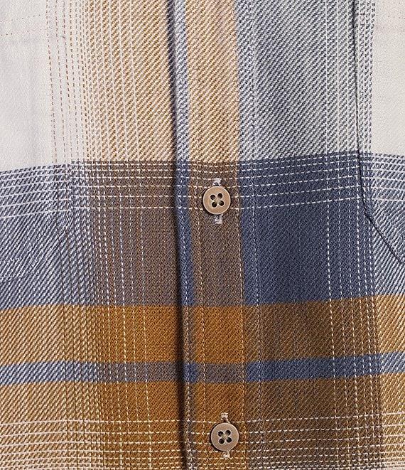 Rowm Long Sleeve Large Plaid Slub Button Front Woven Shirt Product Image