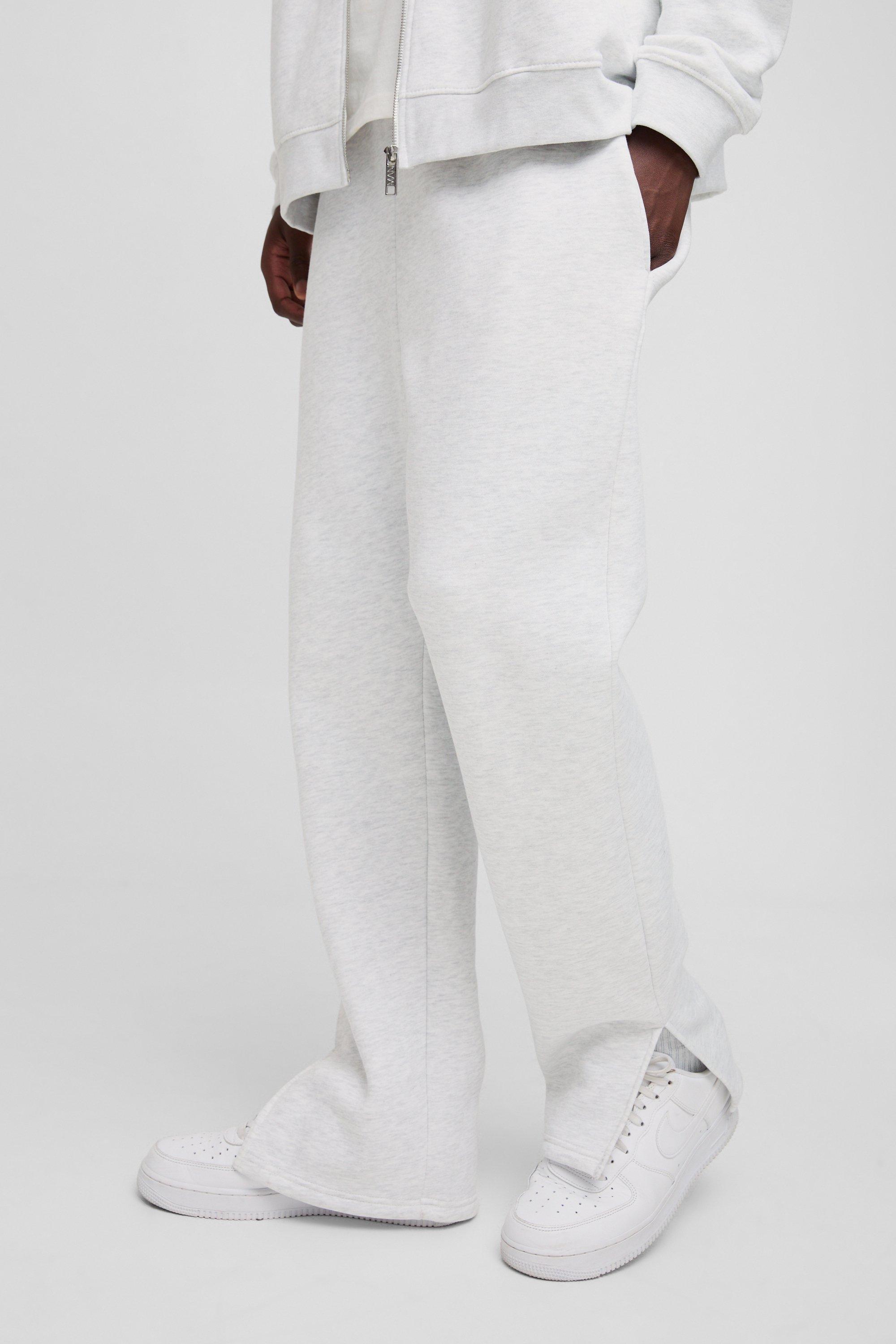 330GSM Regular Fit Split Hem Sweatpants | boohooMAN USA Product Image